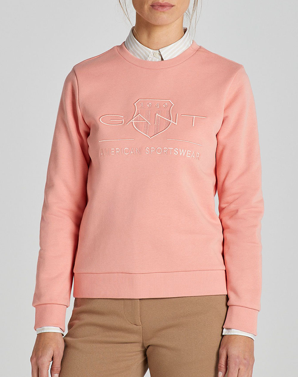 GANT SWEATSHIRTS REG TONAL SHIELD C-NECK SWEAT