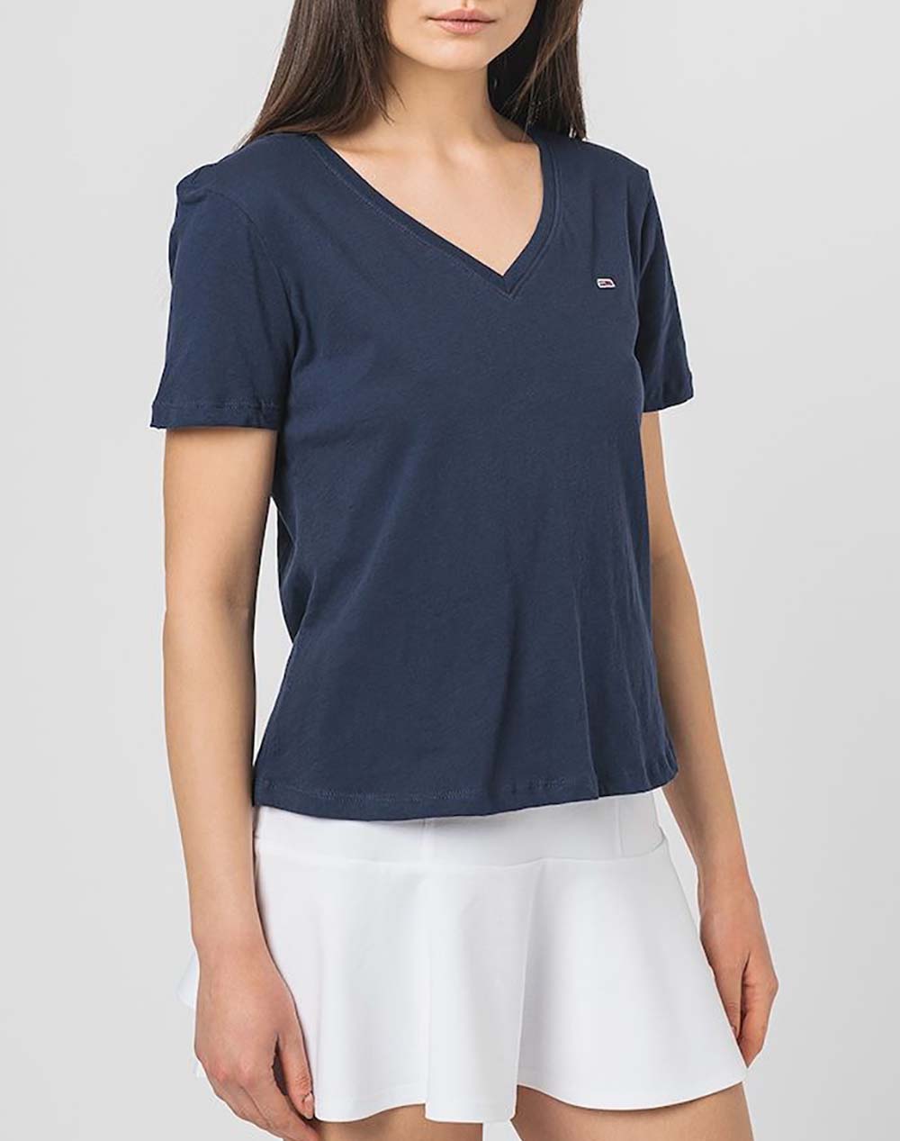 TOMMY JEANS TJW SLIM SOFT V NECK TEE