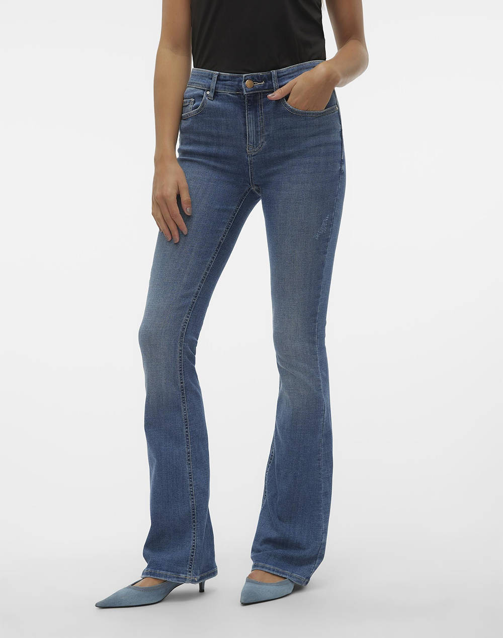 VERO MODA VMFLASH MR FLARED JEANS LI347 GA NOOS