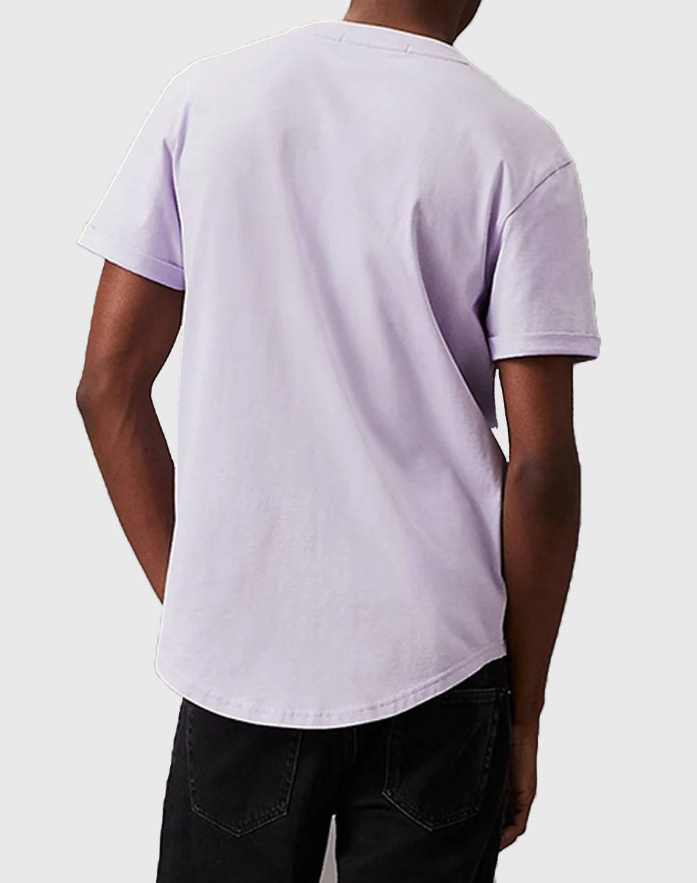 CALVIN KLEIN BADGE ROUND HEM TEE