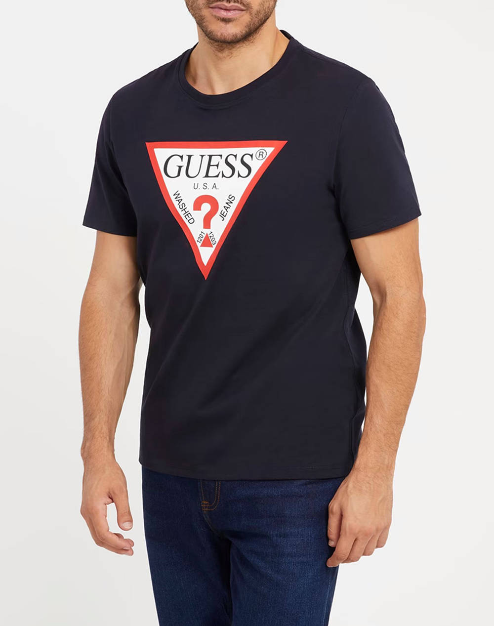 GUESS CN SS ORIGINAL LOGO TEE MENS T-SHIRT