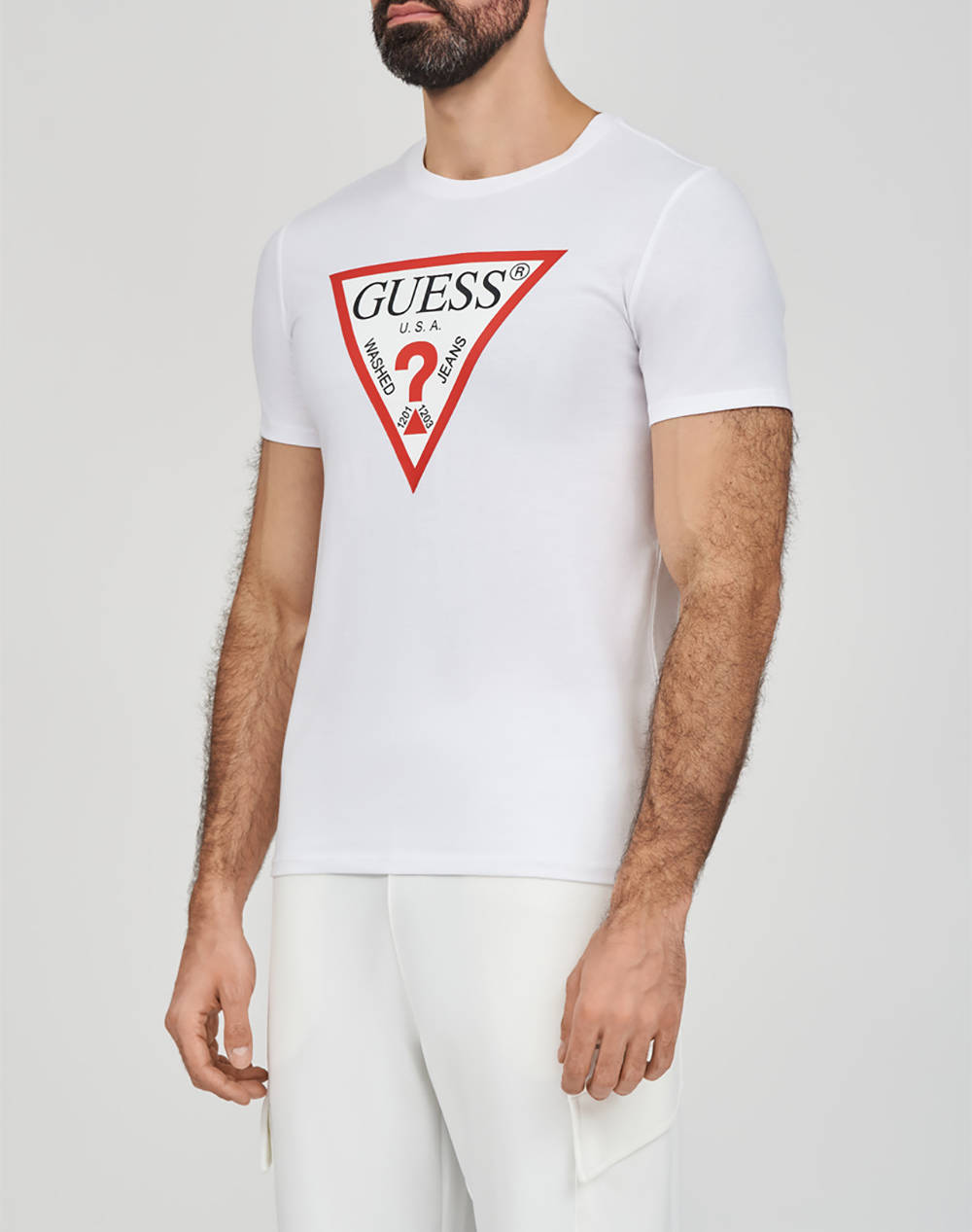 GUESS CN SS ORIGINAL LOGO TEE MENS T-SHIRT