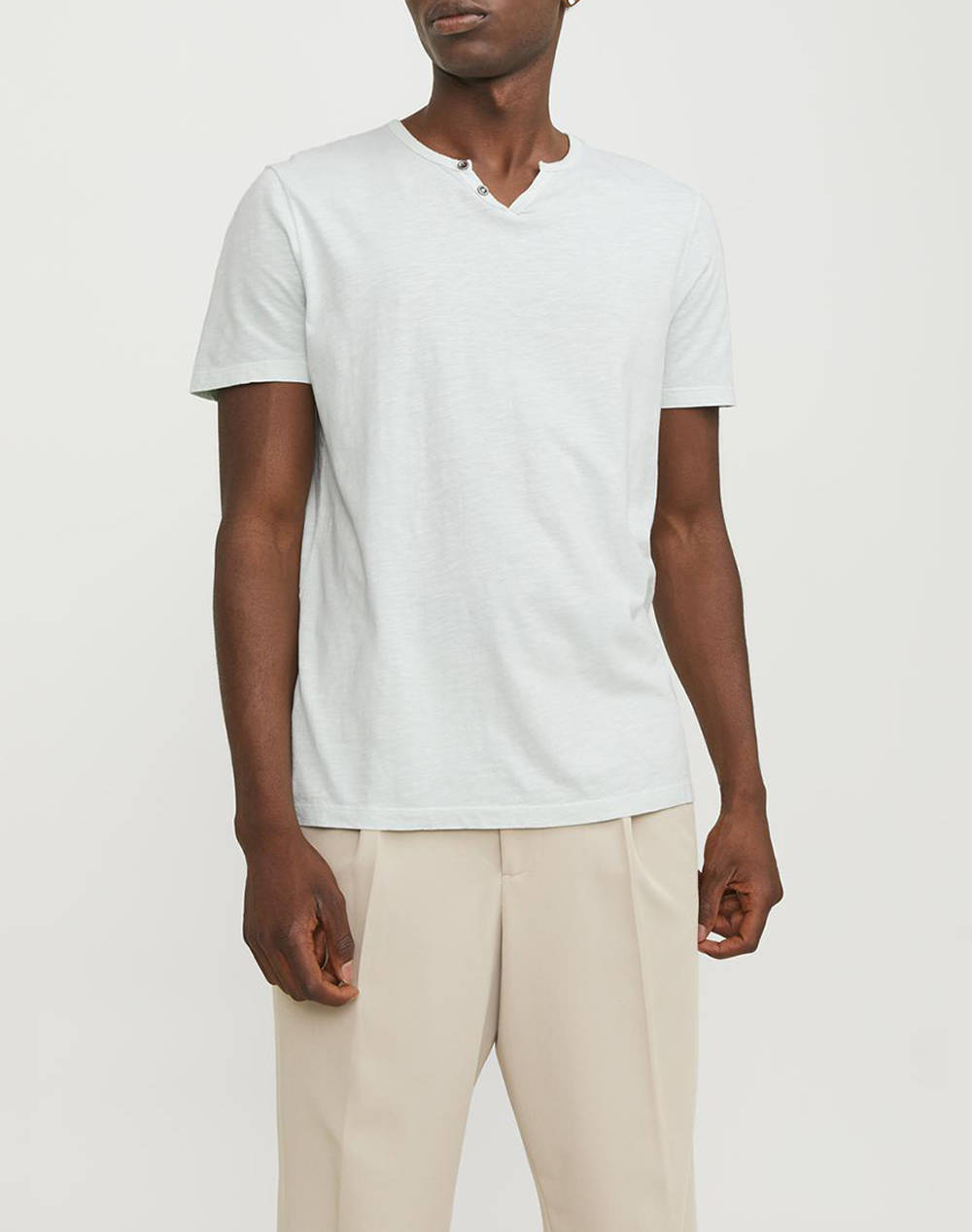 JACK&JONES JJESPLIT NECK TEE