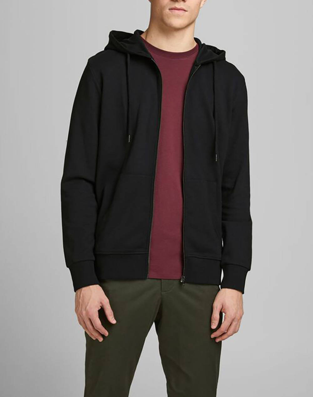 JACK&JONES JJEBASIC SWEAT ZIP HOOD NOOS