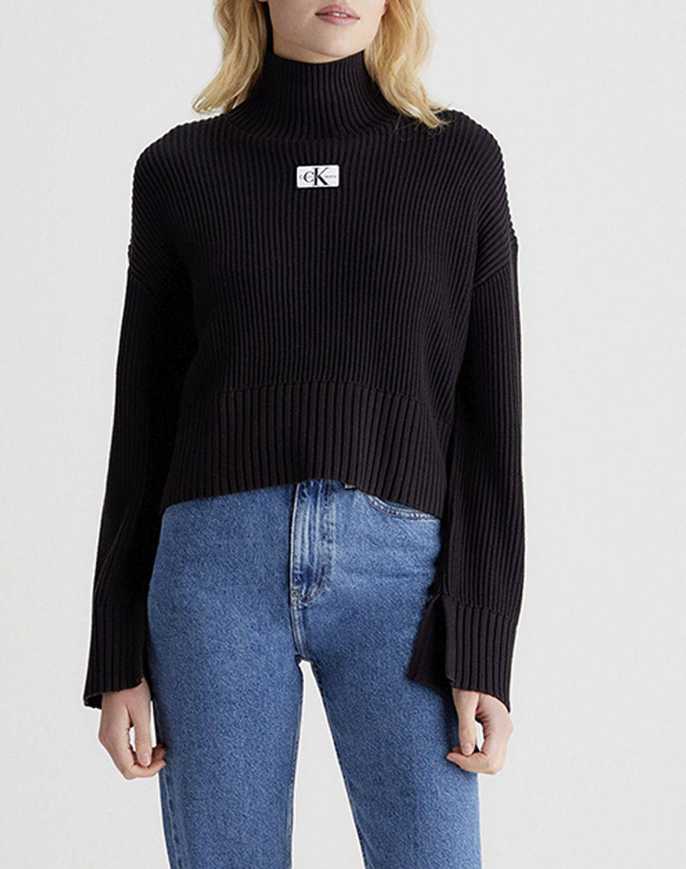 CALVIN KLEIN LABEL CHUNKY SWEATER