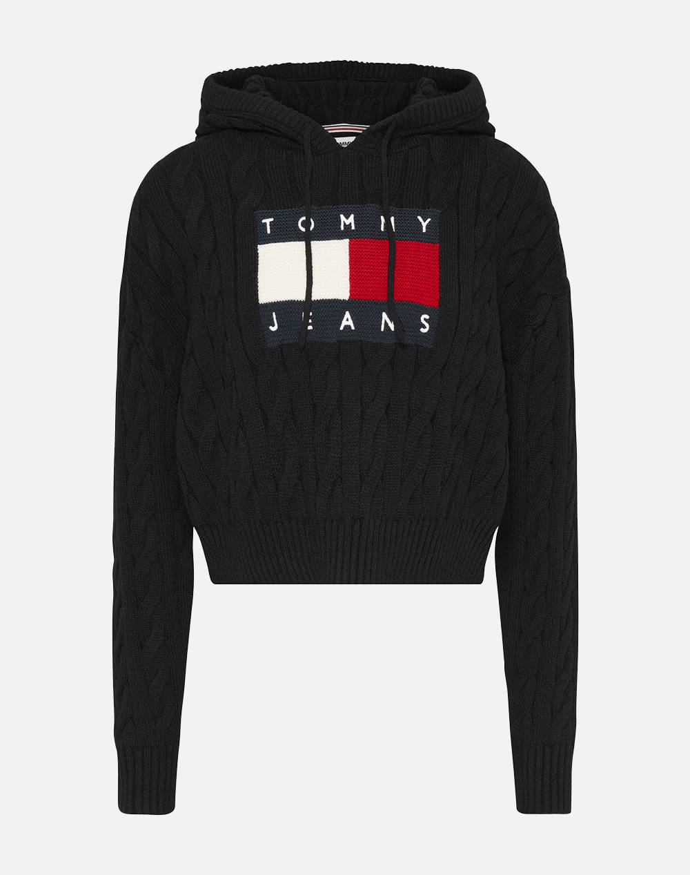 TOMMY JEANS TJW CENTER FLAG CABLE HOODIE