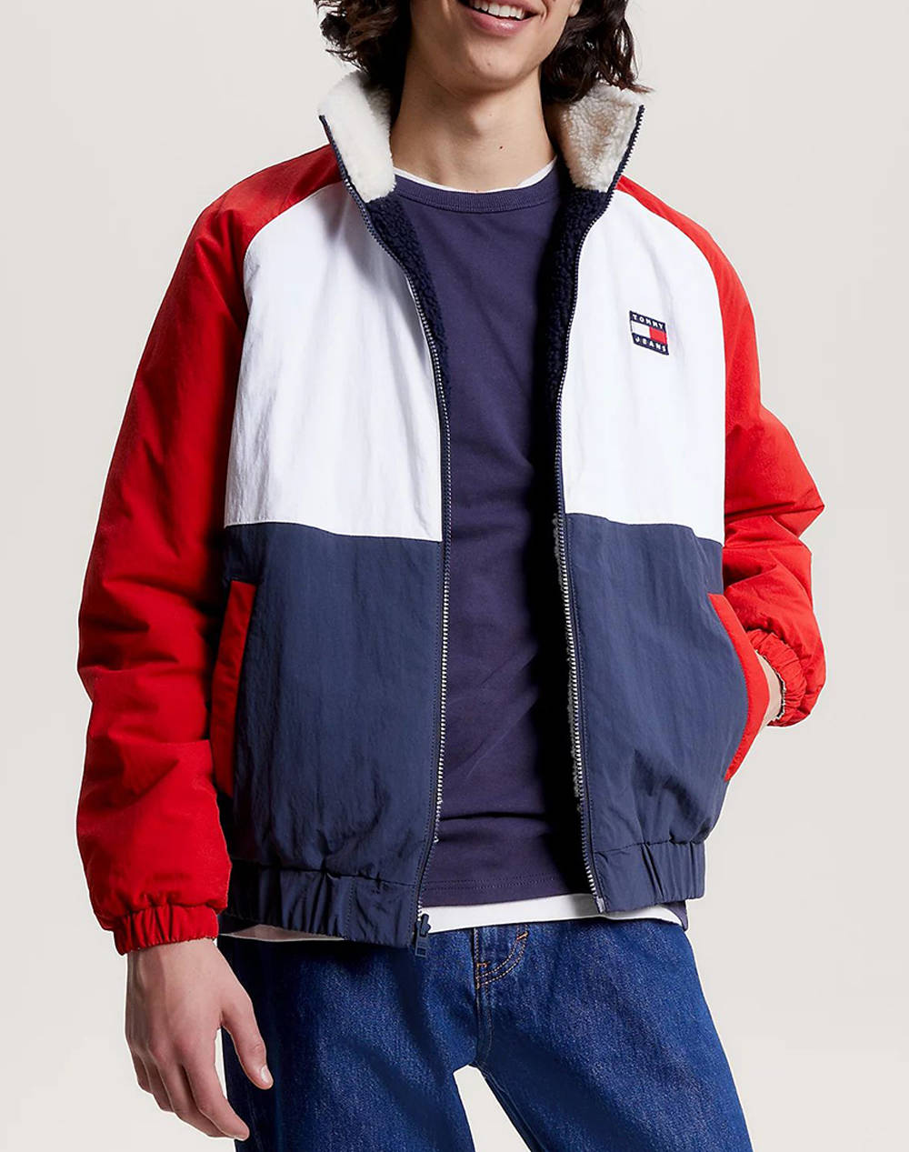 TOMMY JEANS TJM REVERSIBLE SHERPA JACKET