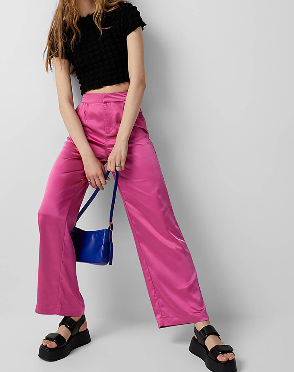 ONLY ONLMAYRA HW SATIN WIDE PANT TLR