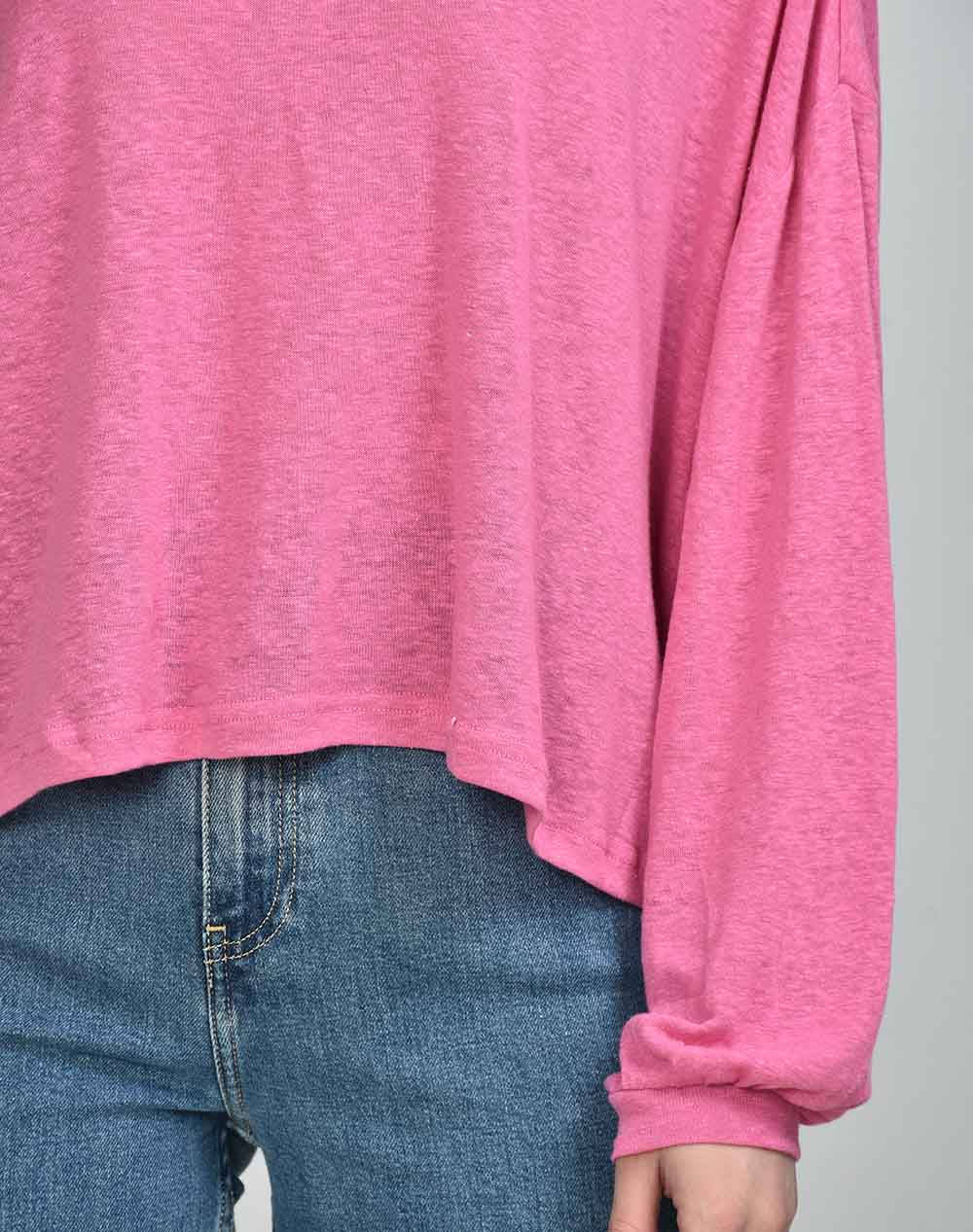 ONLY ONLTEA L/S LINEN BOXY TOP JRS