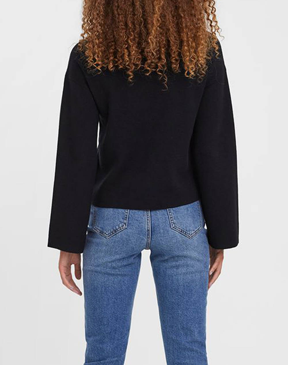 VERO MODA VMGOLD NEEDLE WIDE LS ROLLNECK BLOUSE