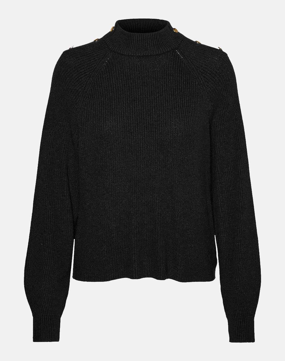 VERO MODA VMHOLLY BUTTON LS HIGHNECK BLOUSE