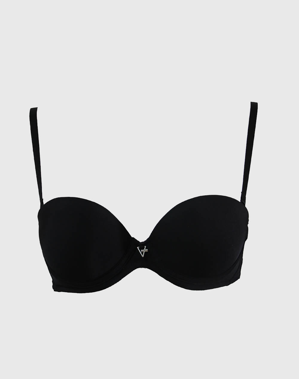 MED DIAMOND STRAPLESS D-CUP - Black