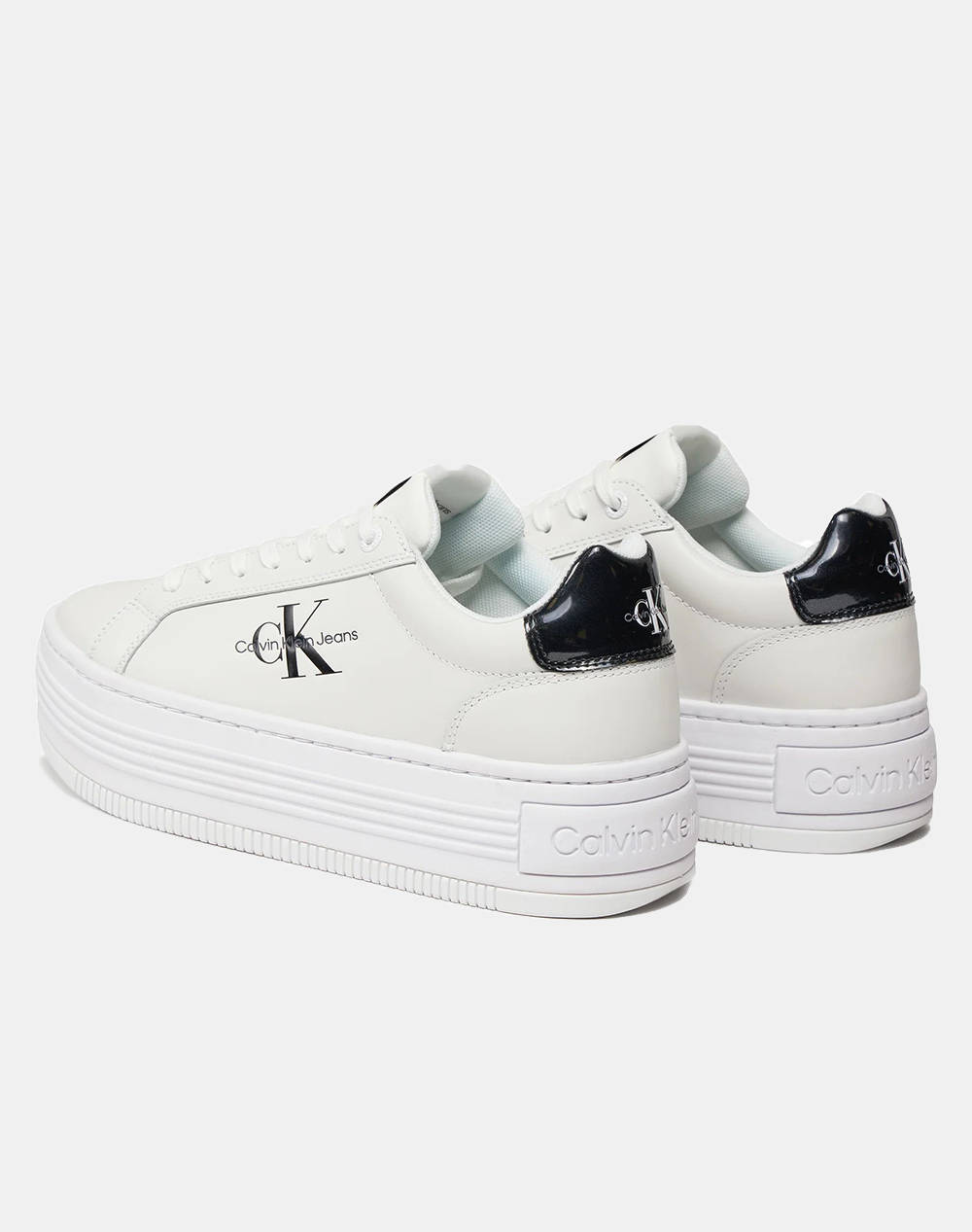 CALVIN KLEIN BOLD PLATF LOW LACE LTH ML MET