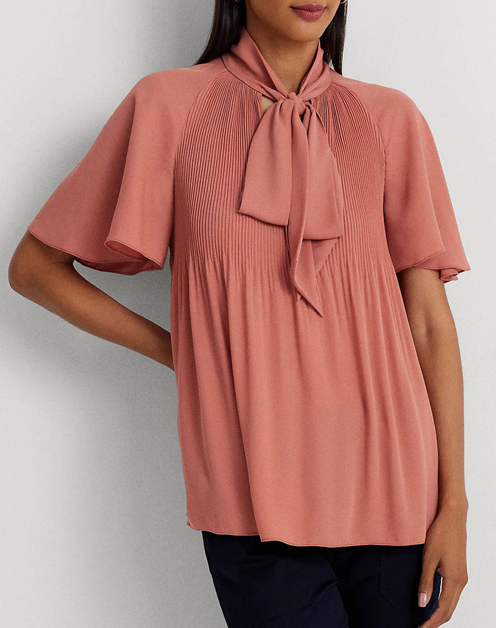 LAUREN RALPH LAUREN DRAPEY POLY GGT 122-SHIRT