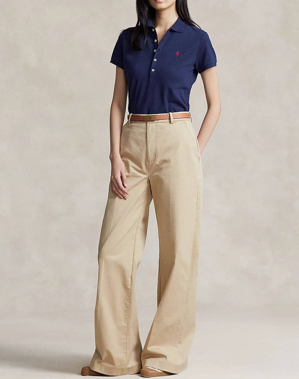 RALPH LAUREN JULIE POLO-SLIM-SHORT SLEEVE-POLO SHIRT