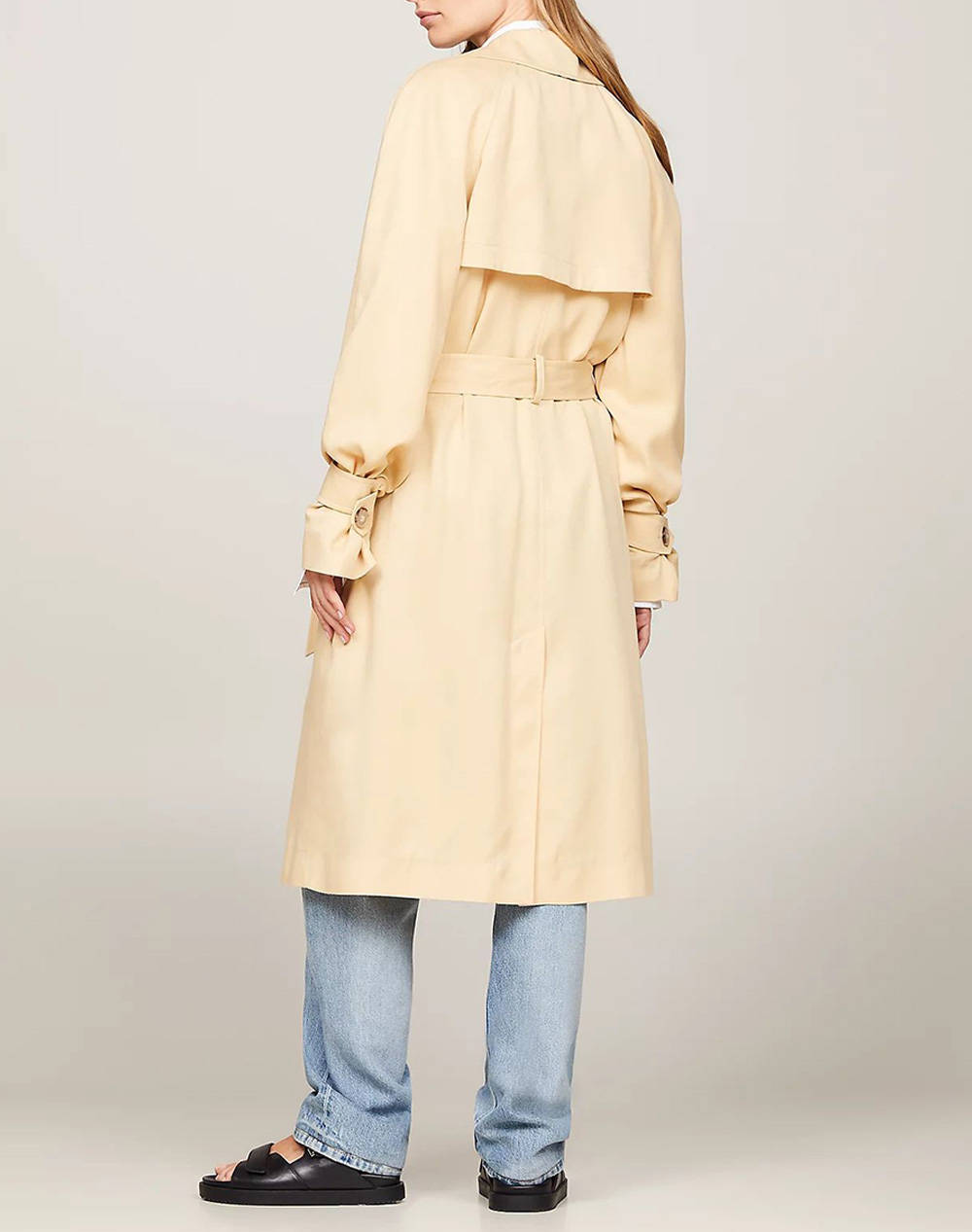 TOMMY HILFIGER TENCEL BLEND FLUID TRENCH