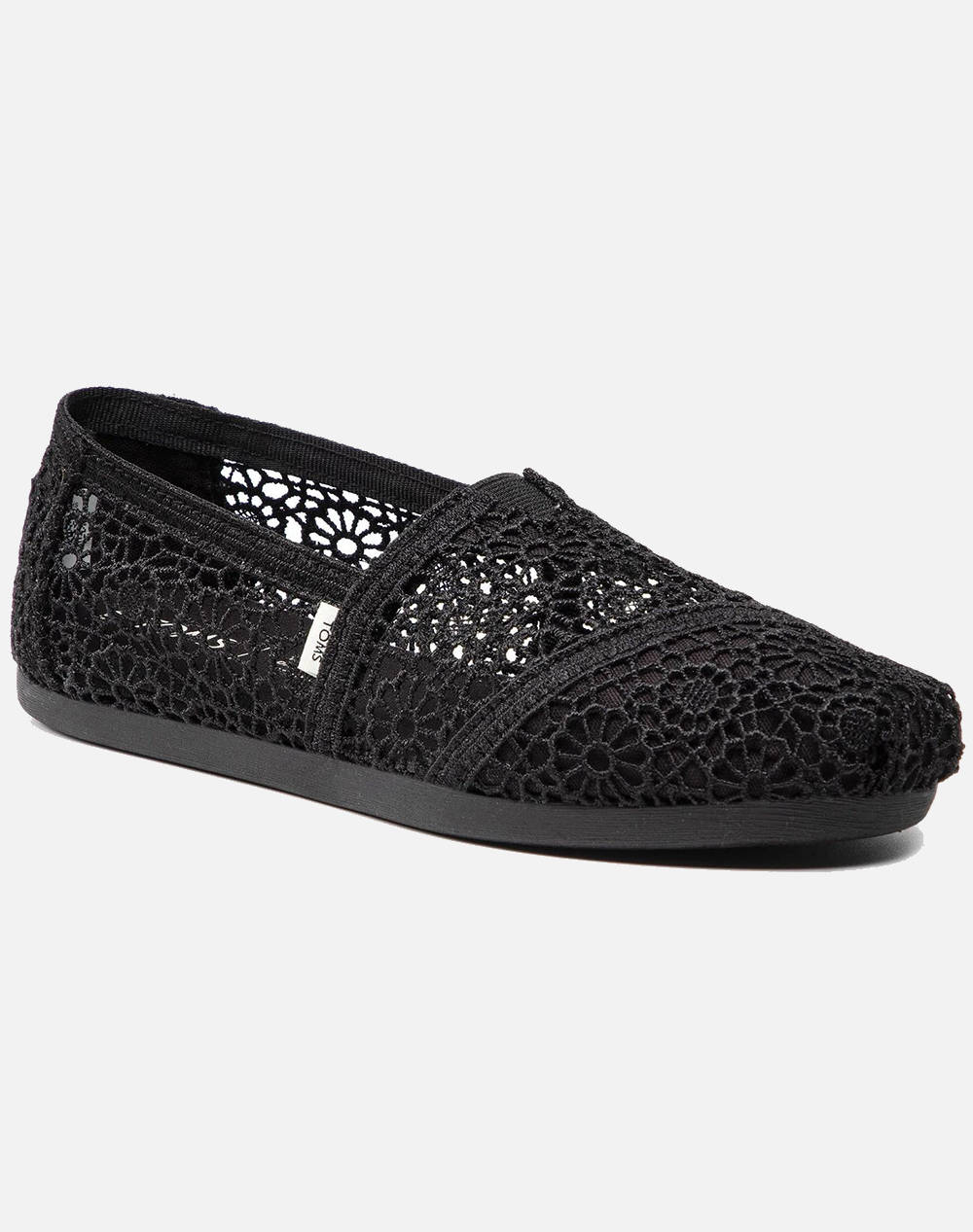 TOMS BLK MOROCCAN CROCHET WM ALPR ESP