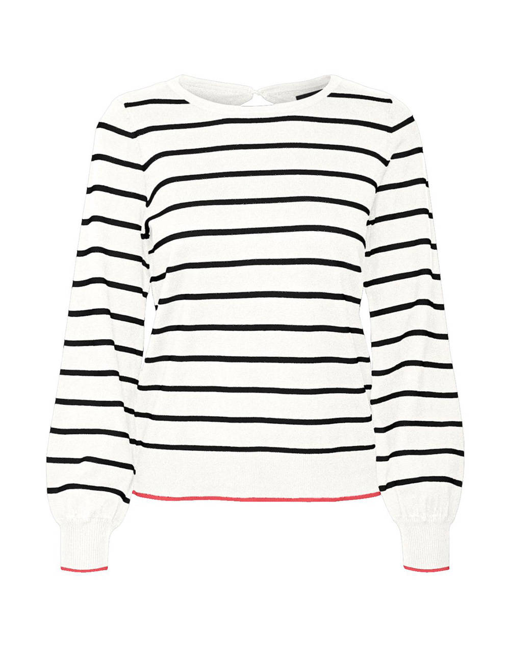 VERO MODA VMALMA LS O-NCK BUTTON BACK PULLOVER BOO