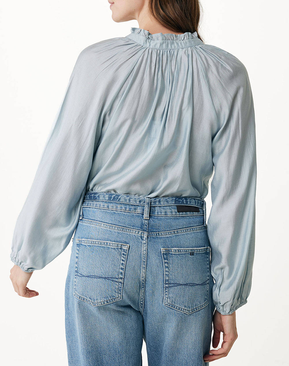 MEXX Blouse with ruffled collar stand