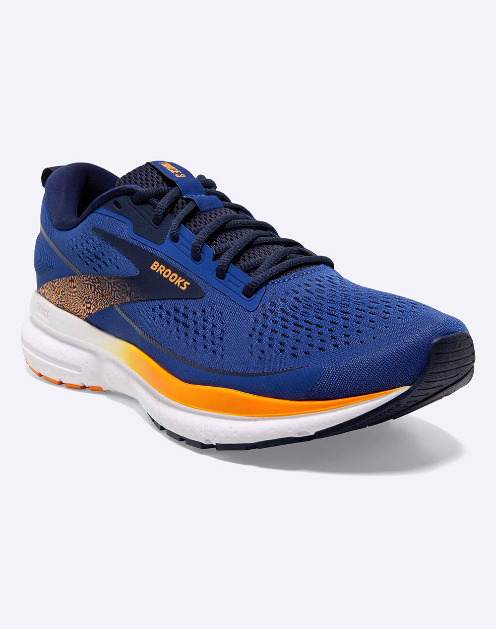 BROOKS TRACE 3 BLUE/PEACOAT/ORANGE MENS SHOE