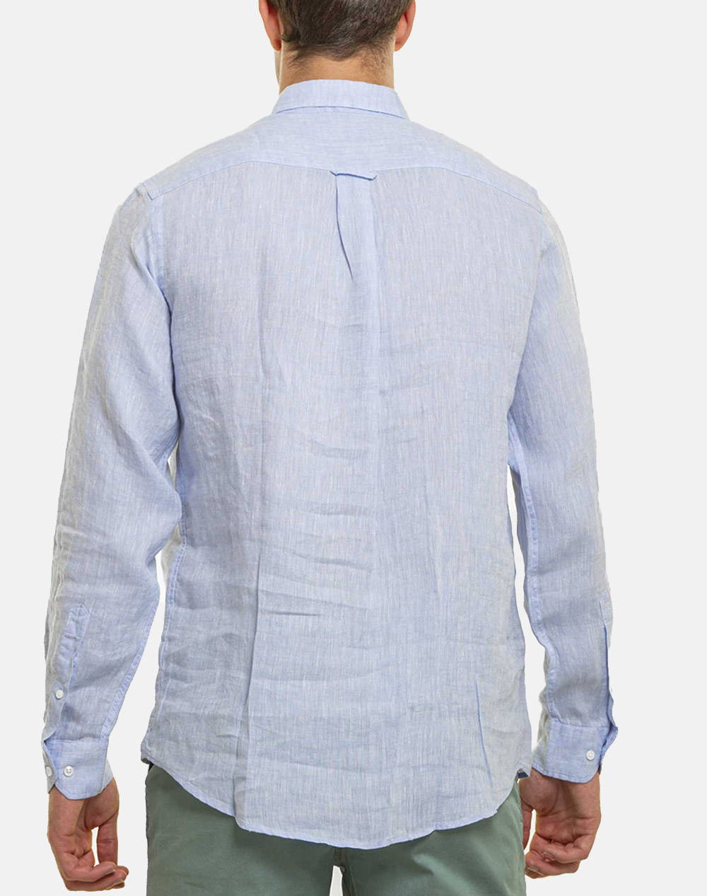 THE BOSTONIANS РИЗА ЛЕН REGULAR FIT Plain LINEN Button-down Regular Fit