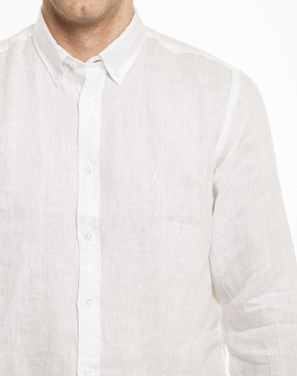 THE BOSTONIANS РИЗА ЛЕН REGULAR FIT Plain LINEN Button-down Regular Fit