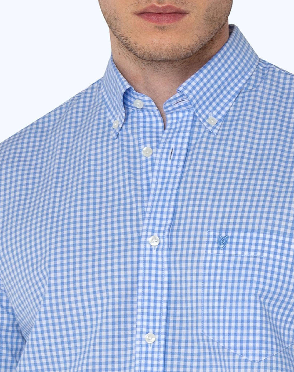 THE BOSTONIANS РИЗА MAVERICK POPLIN REGULAR FIT MedCheck POPLIN Button-down Regular Fit