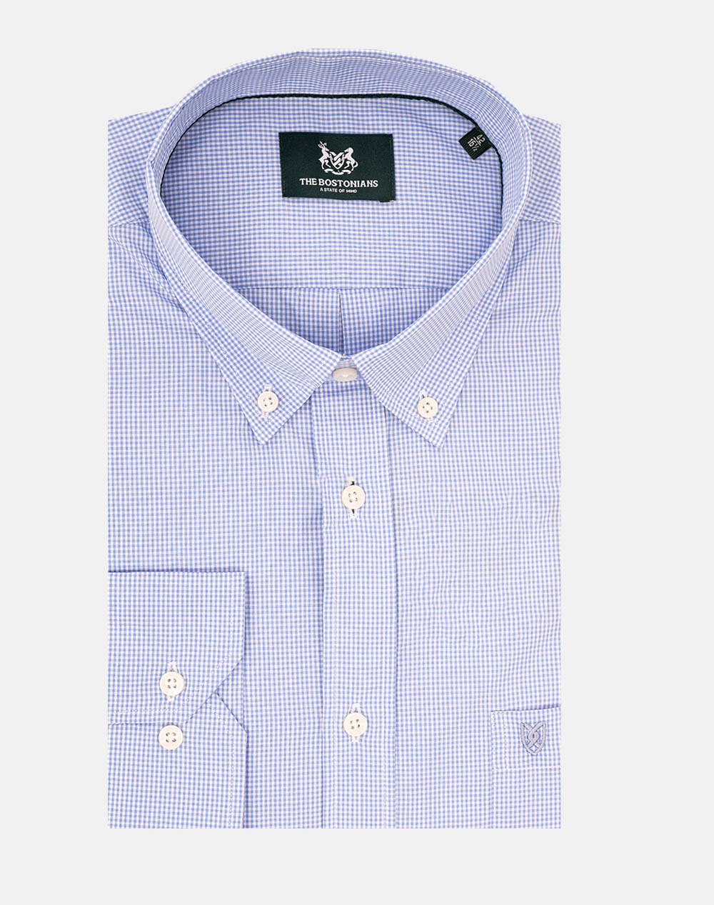 THE BOSTONIANS РИЗА CHESTER POPLIN REGULAR FIT MiniCheck POPLIN Button-down Regular Fit