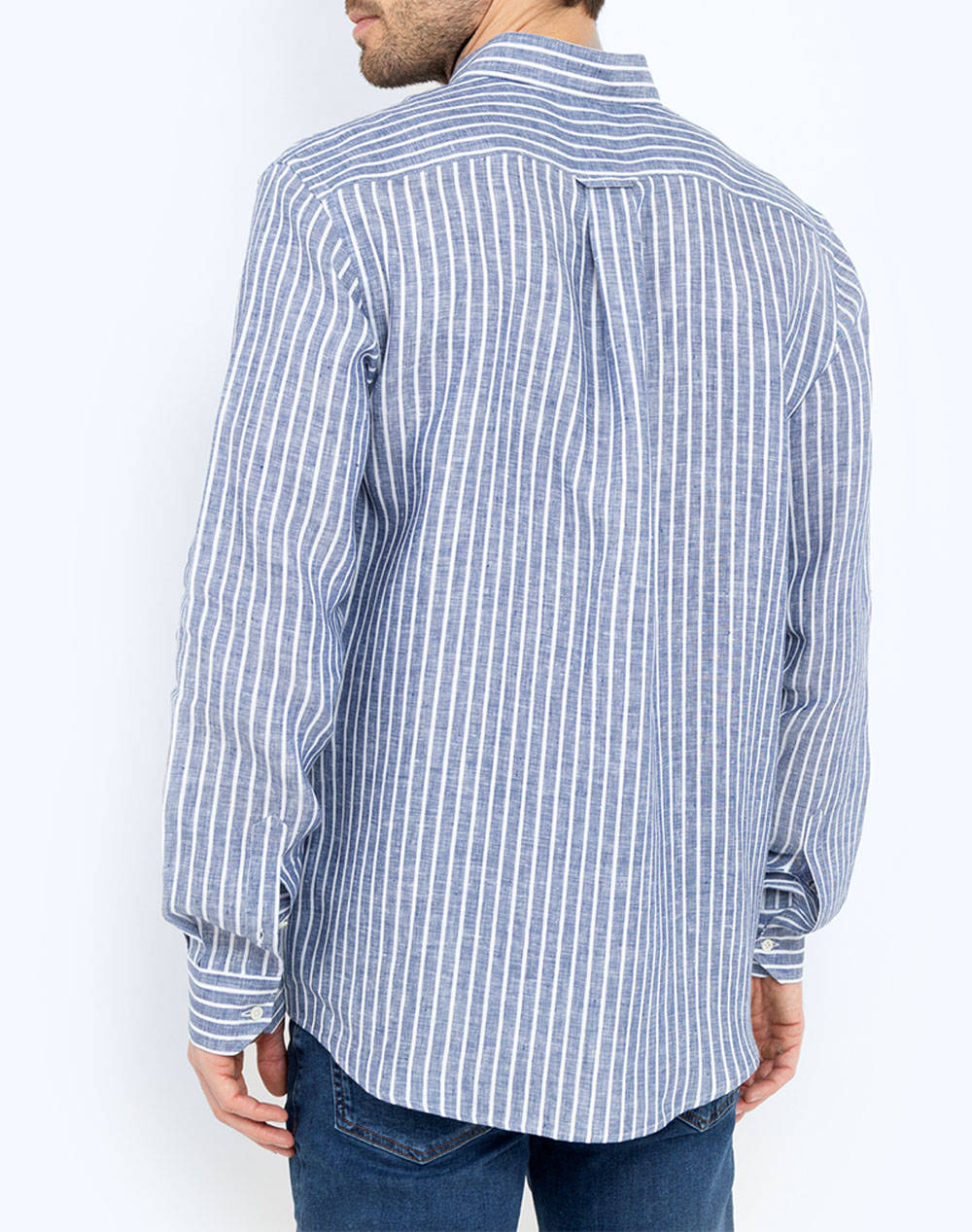 THE BOSTONIANS РИЗА ACORN ЛЕН REGULAR FIT Stripe LINEN Button-down Regular Fit