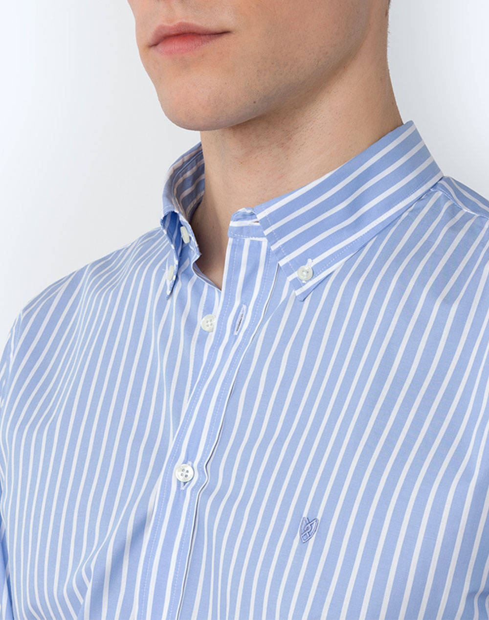 THE BOSTONIANS РИЗА ACORN POPLIN REGULAR FIT Stripe POPLIN Button-down Regular Fit