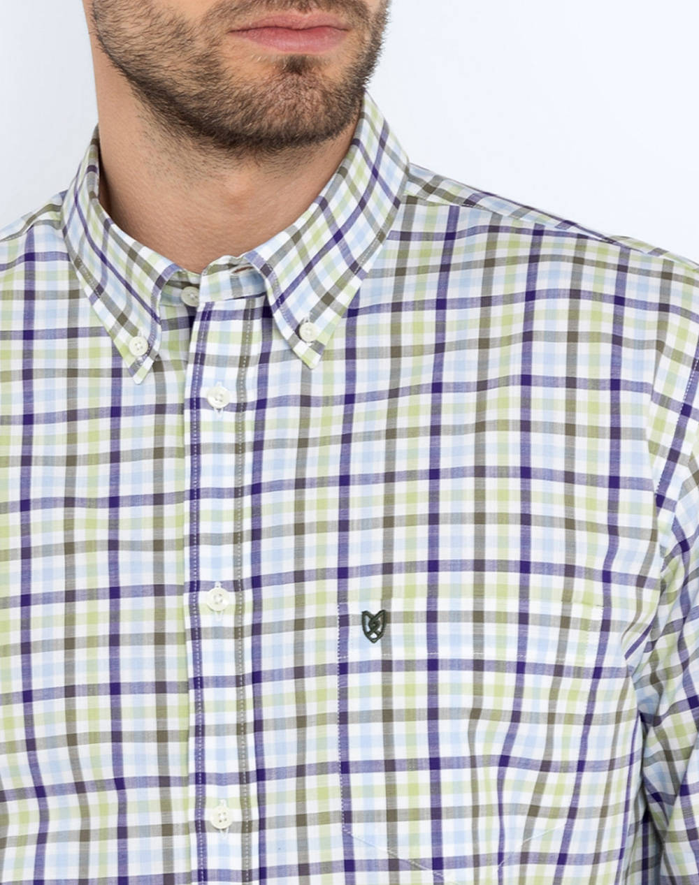 THE BOSTONIANS РИЗА MAVERICK REGULAR FIT MedCheck SLUB Button-down Regular Fit