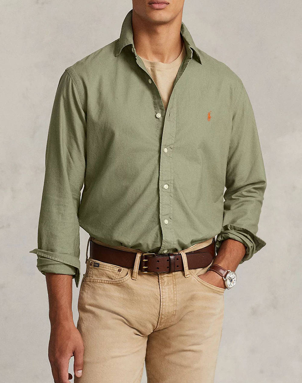 RALPH LAUREN SLBDPPCS-LONG SLEEVE-SPORT SHIRT