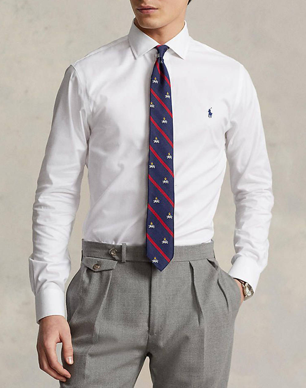 RALPH LAUREN S EST PPC NK-LONG SLEEVE-DRESS SHIRT