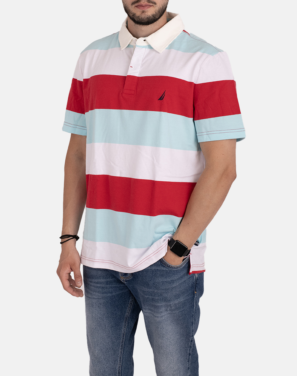 NAUTICA БУЛУЗА ПОЛО КМ SS STRIPED RUGBY POLO_SUSTAINABLE SS STRIPED RUGBY POLO_SUSTAINABLE