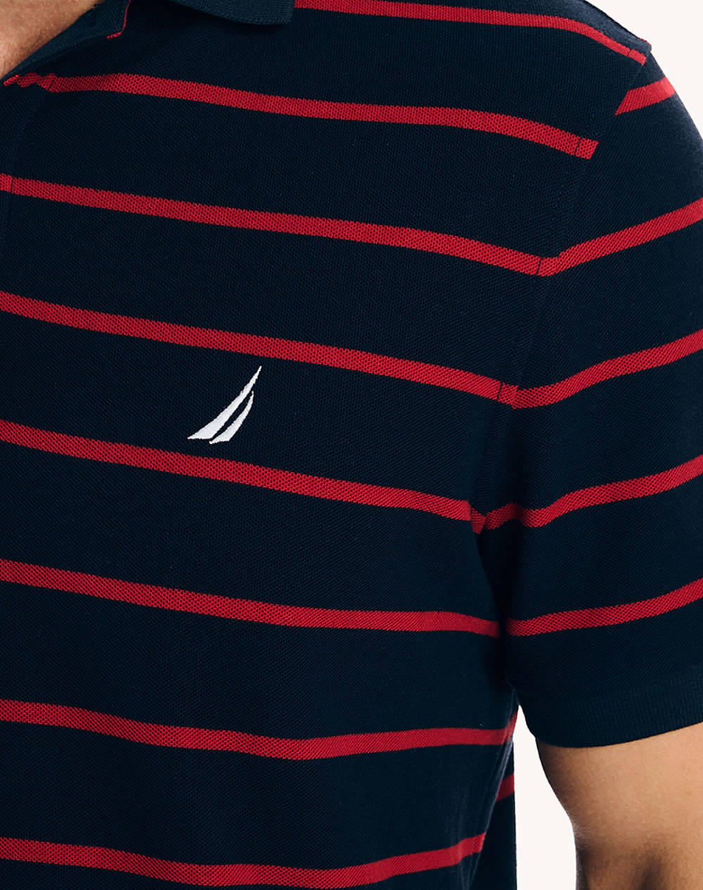 NAUTICA ТЕНИСКА POLO KM SS STRIPE DECK POLO_SUSTAINABLE