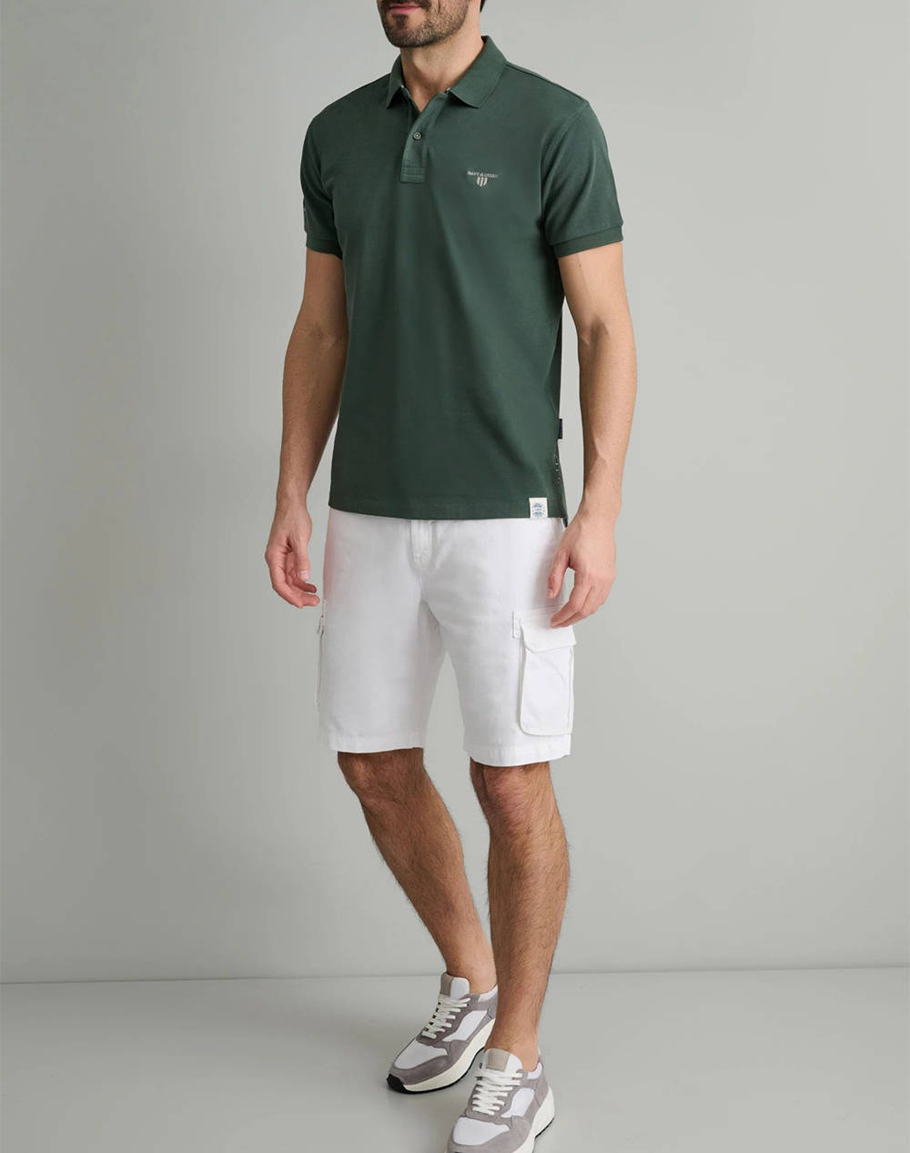 NAVY&GREEN POLO SHIRT-CUSTOM FIT