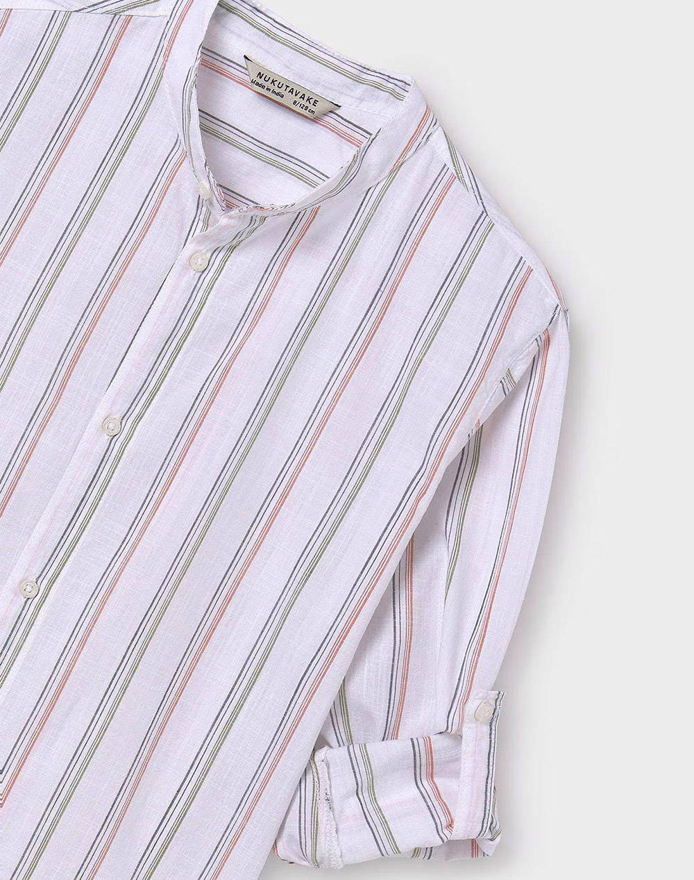 MAYORAL Long-sleeved shirt with a striped collar