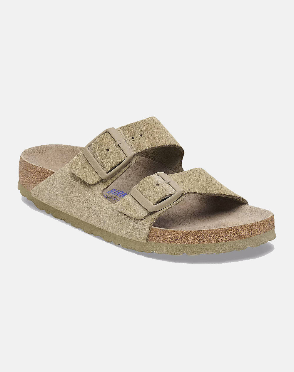 BIRKENSTOCK S25 LEATHER ARIZONA SFB LEVE FADED KHAKI 35 - 46 NARROW SEASONAL SHOE UNISEX