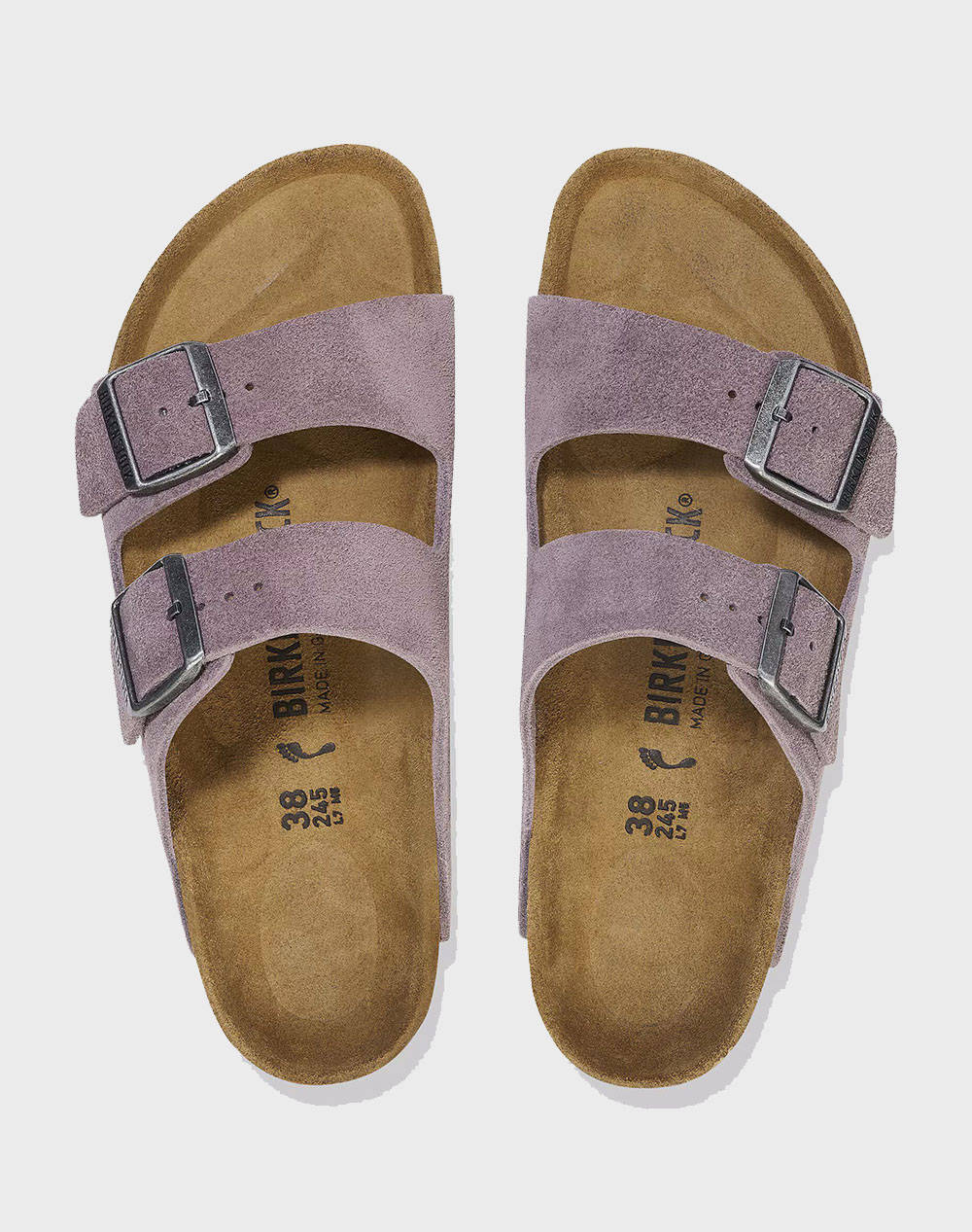 BIRKENSTOCK LEATHER ARIZONA LEVE FADED PURPLE 35 - 46 NARROW SEASONAL CLASSIC ADULTS LEA SHOE UNISEX