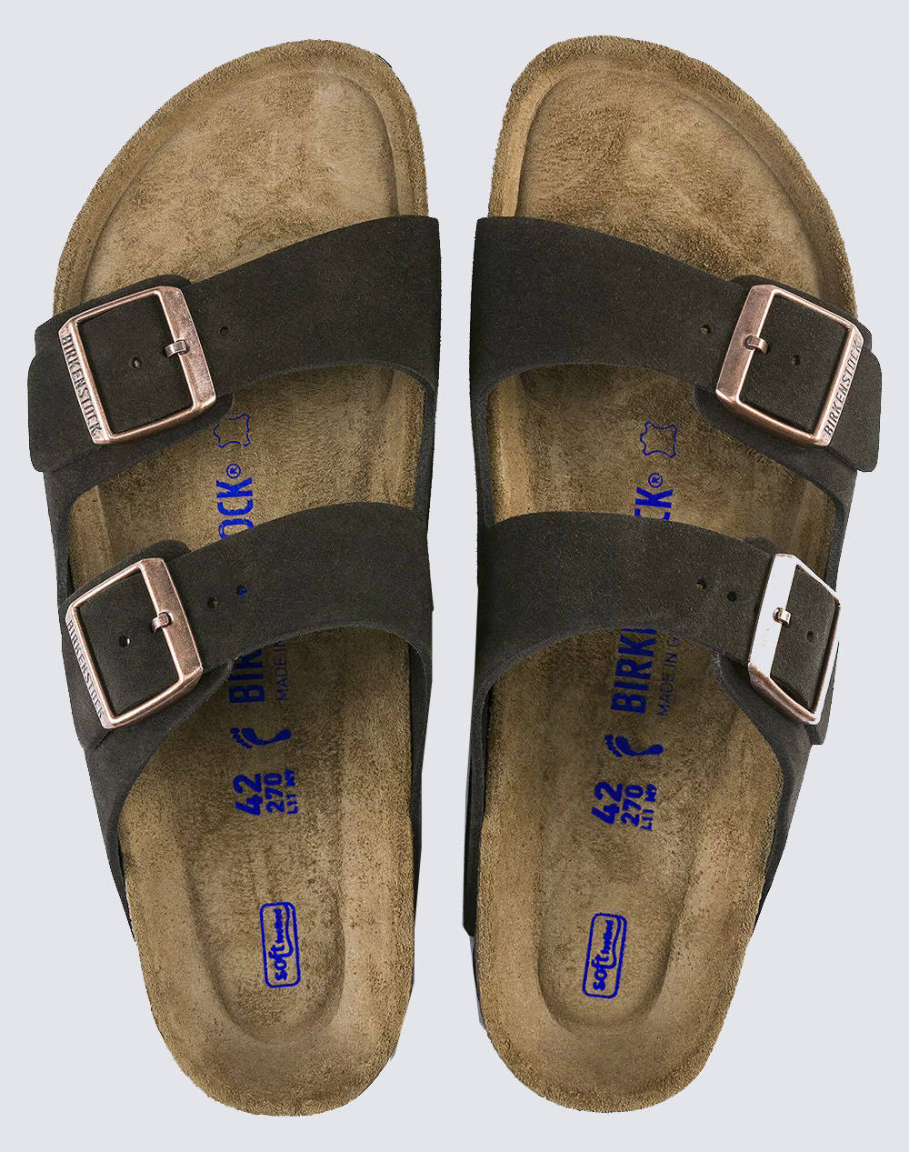 BIRKENSTOCK F25 LEATHER ARIZONA SFB LEVE MOCCA 35 - 46 NARROW CORE ESSENTIAL SHOE UNISEX