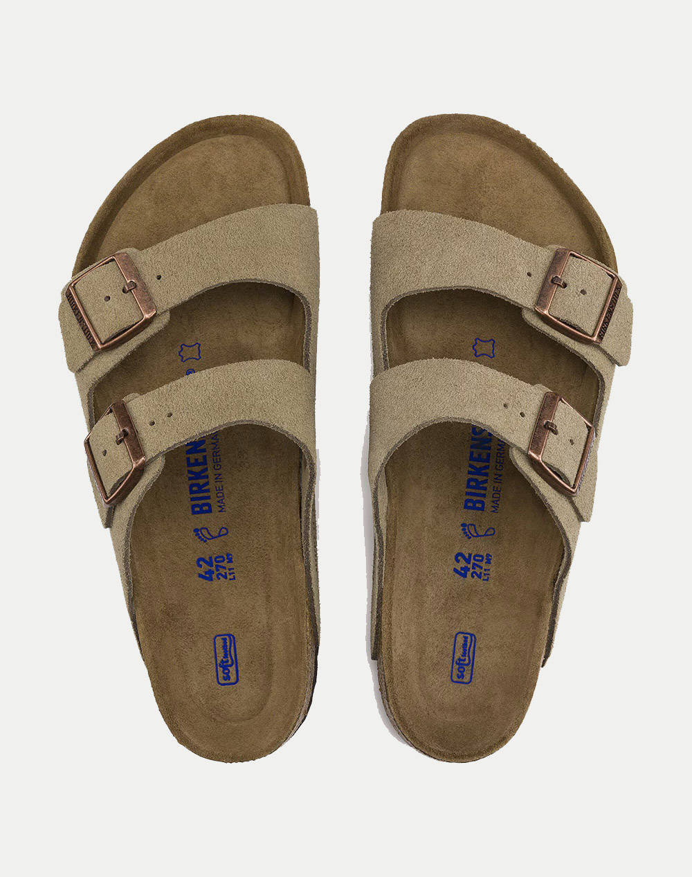 BIRKENSTOCK S25 LEATHER ARIZONA SFB LEVE TAUPE 35 - 46 NARROW CORE ESSENTIAL SHOE UNISEX