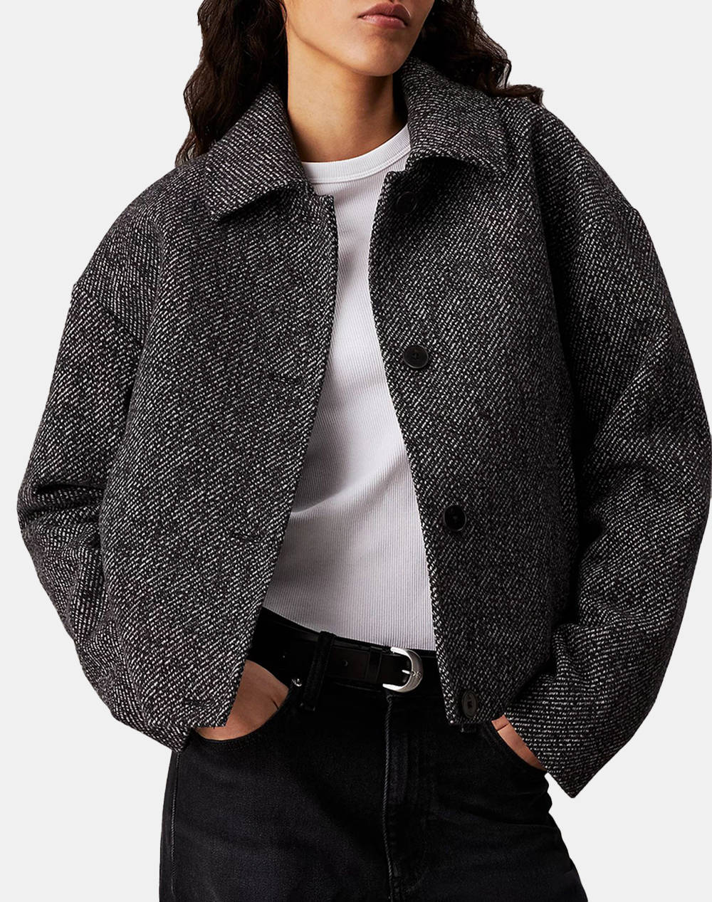 CALVIN KLEIN SHORT WOOL BLEND JACKET