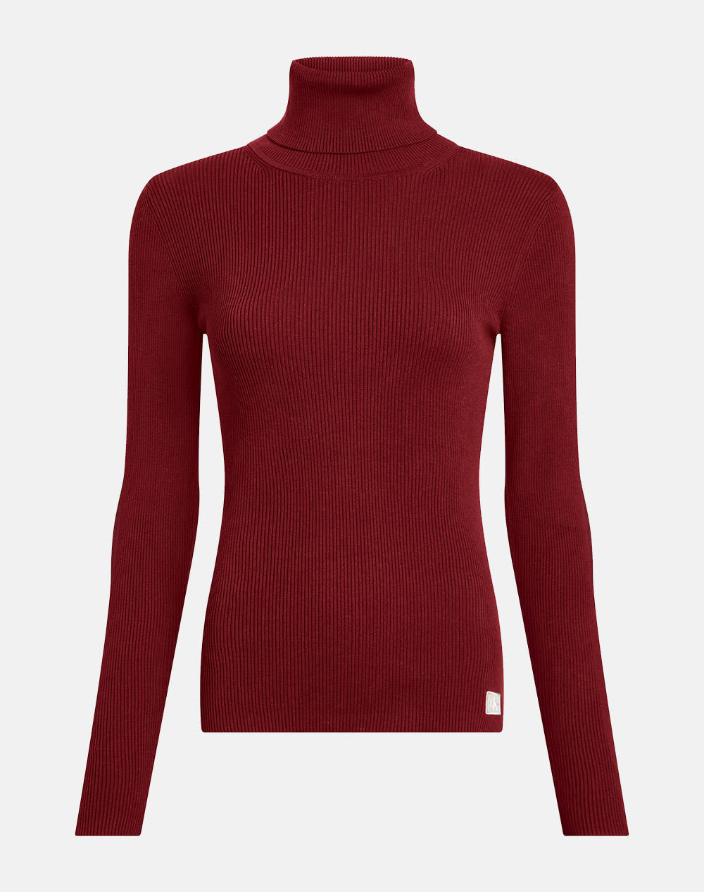 CALVIN KLEIN WOVEN LABEL ROLL NECK SWEATER