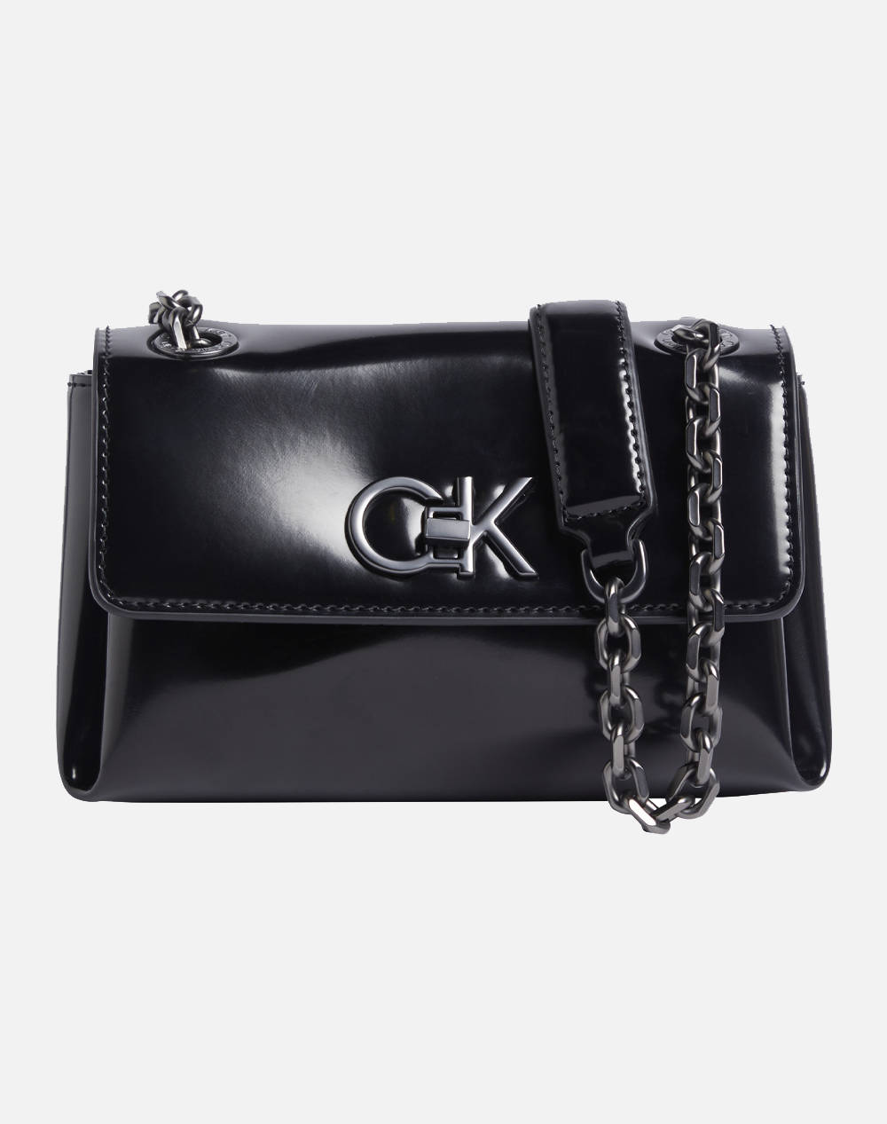 CALVIN KLEIN RE-LOCK SM SHOULDER BAG_SHINY (Размери: 17 x 13 x 4 см.)