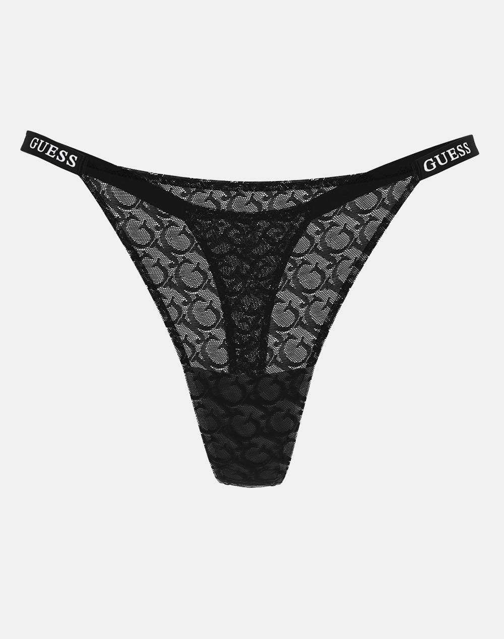 GUESS EDYTHA THONG - GJ JACQUARD MESH БЕЛЬО W