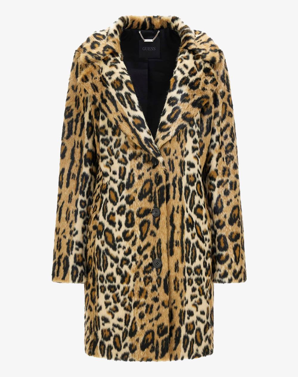 GUESS SOLANGE JACQUARD FAUX FUR JKT ДАМСКО ПАЛТО