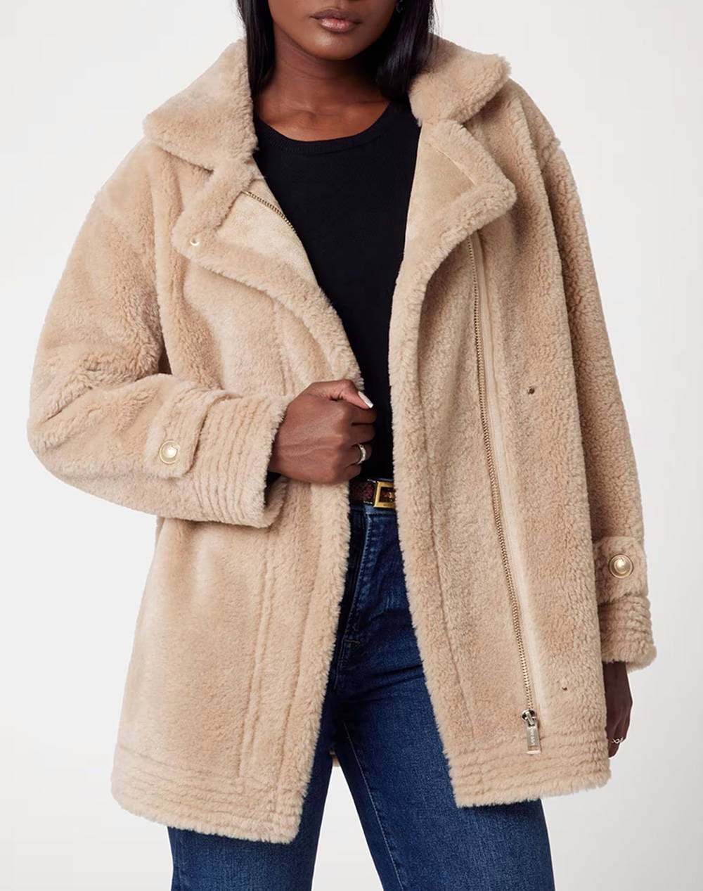 GUESS LS ELISABETTA SHEARLING COAT ДАМСКО ПАЛТО