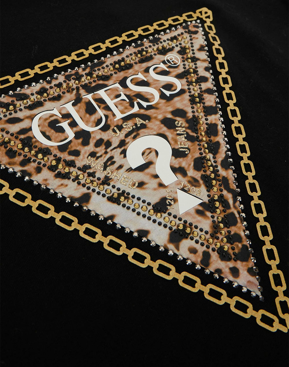 GUESS SS CN TRIANGLE LEO TEE WOMENS T-SHIRT