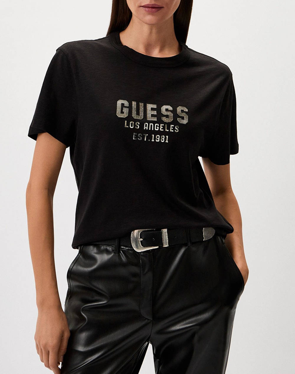 GUESS SS CN PYRAMIDE STUDS TEEWOMENS SWEATSHIRT