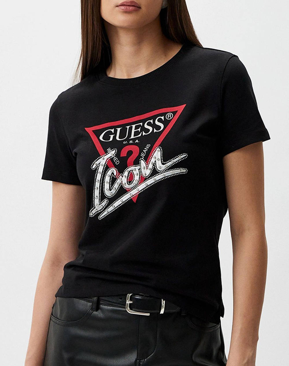 GUESS SS CN ICON TEE WOMENS T-SHIRT